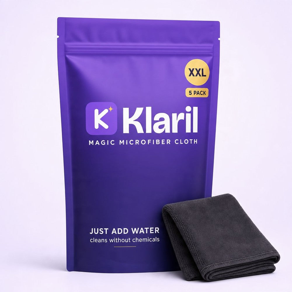 Klaril XXL 5-pack pouch with charcoal microfiber cloth