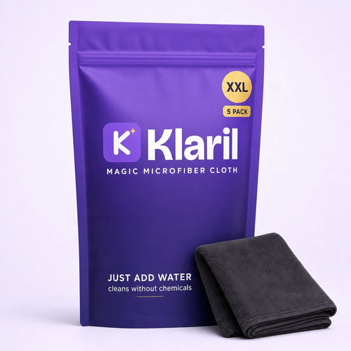 Klaril XXL 5-pack pouch with charcoal microfiber cloth