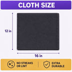 Klaril cloth size — 16 by 12 inches XXL
